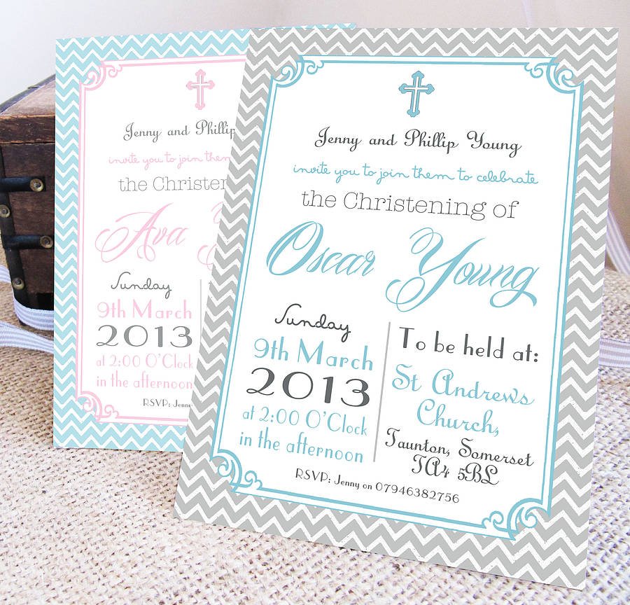 Baby Girl Christening Invitation Ideas