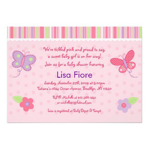 Baby Girl Invitations Templates
