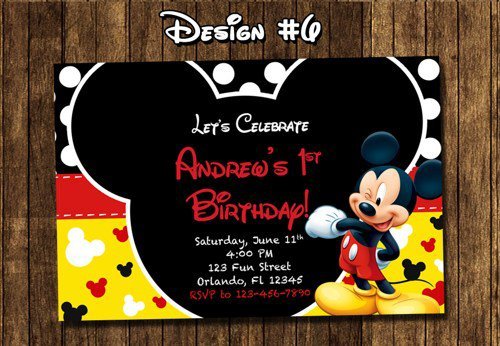 Baby Mickey Mouse Invitations Australia