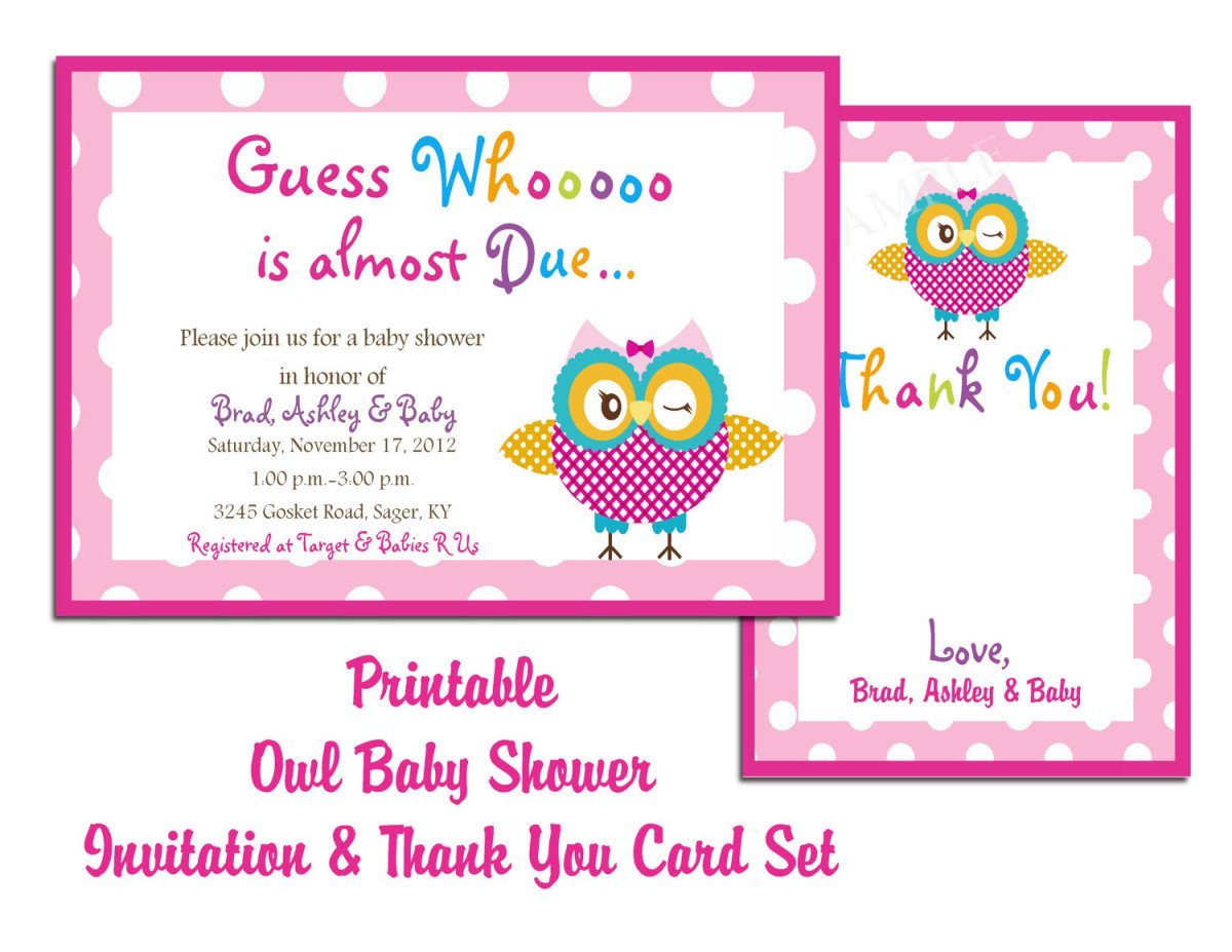 Baby Shower Blank Invitations