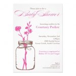 Fall Baby Shower Invitations Mason Jars