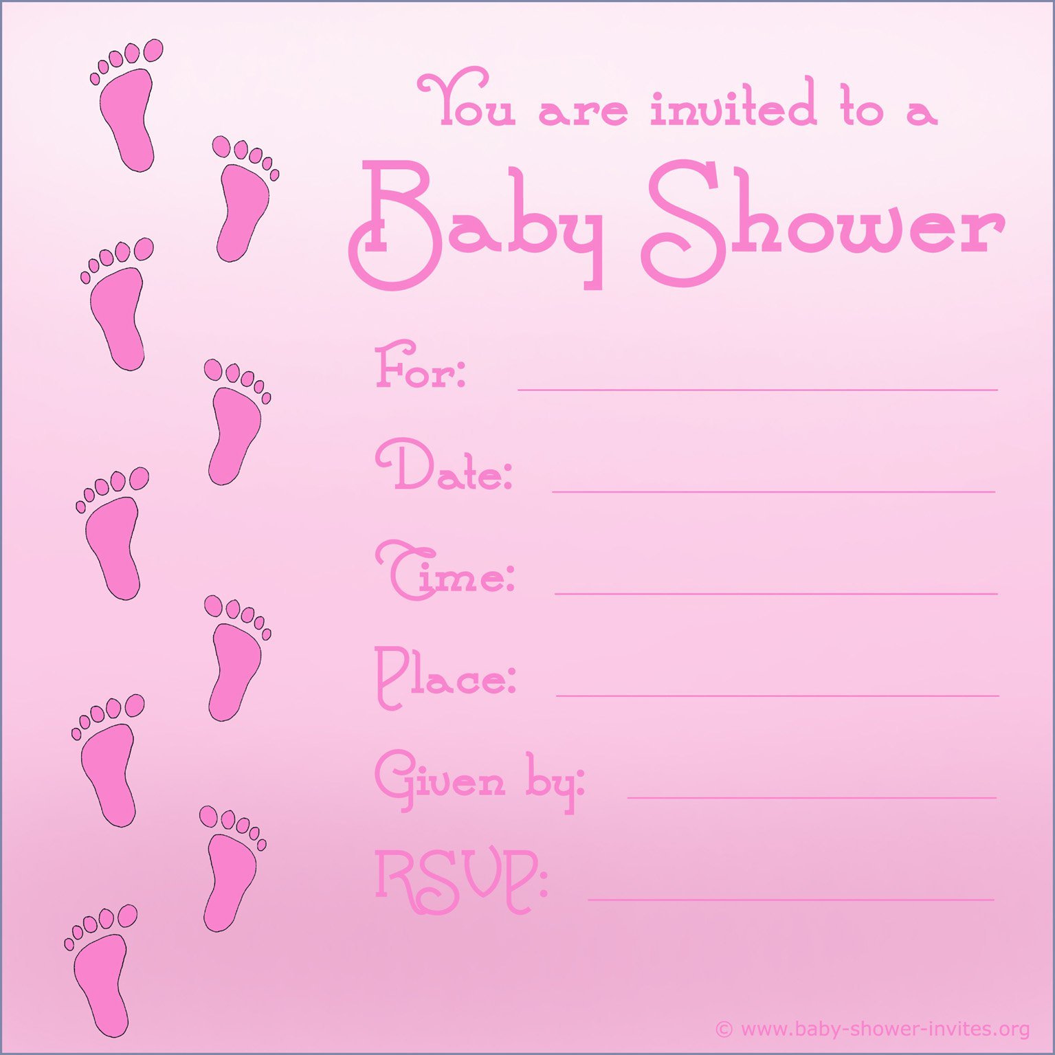 Baby Shower Invitations Pdf