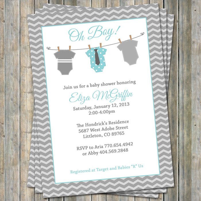 Baby Shower Onesie Invitation Templates