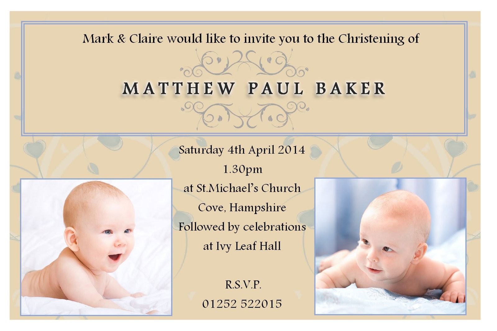 Baptism Invitation Templates Printable