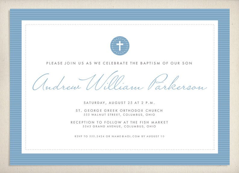 Baptism Invitation Wording With Godparents