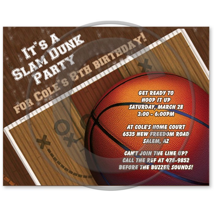 Basketball Baby Shower Invitations
