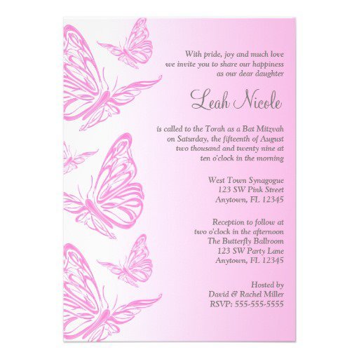 Bat Mitzvah Invitations