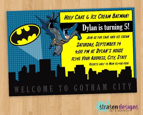 Batman Birthday Invitation Templates Free