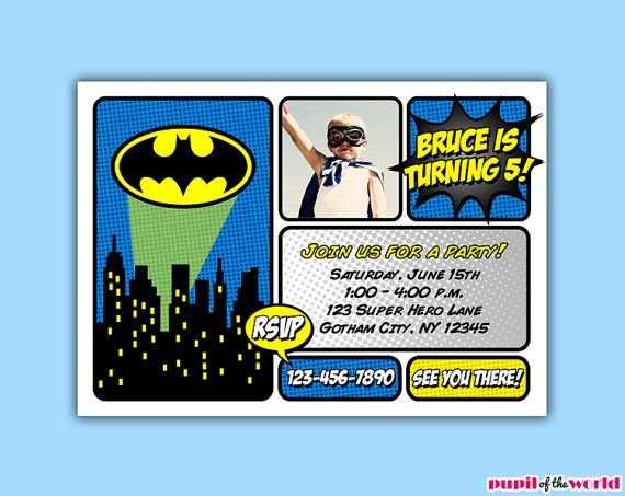 Batman Party Invitation Ideas