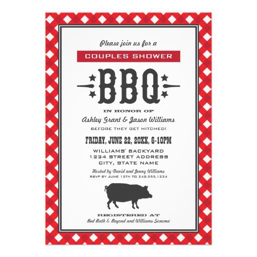 Bbq Bridal Shower Invitations