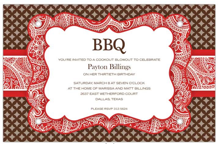 Bbq Party Invitations Wording