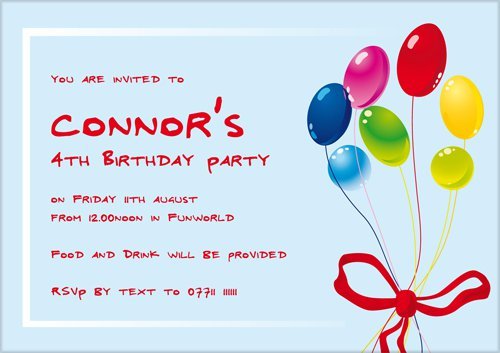 Bday Invitation Card Matter