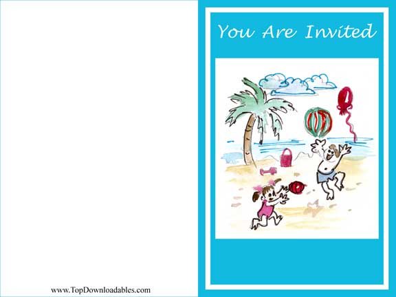 Beach Party Invitation Templates
