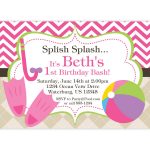 Beach Pool Party Invitations