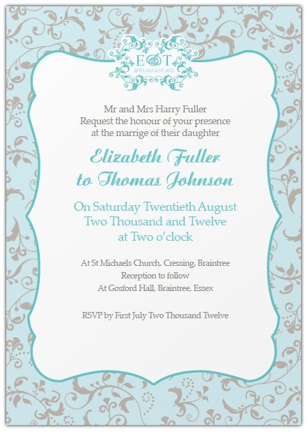 Beach Wedding Invitation Wording