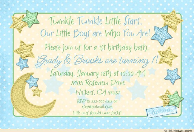 Birthday Invitation Inserts