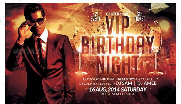 Birthday Party Flyer Templates Free