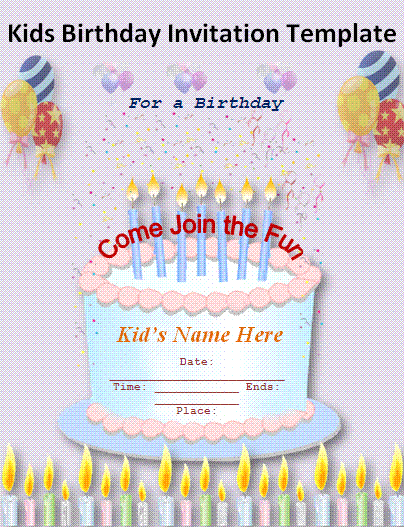 Birthday Party Invitation Cards Samples
