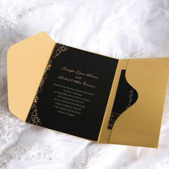 Black And Blue Wedding Invitation Kits