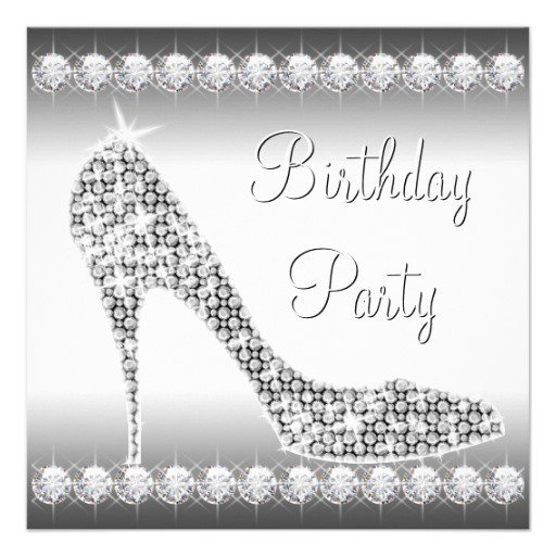 Black And White 50th Birthday Party Invitations