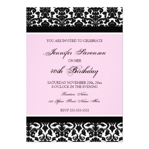 Black And White 60th Birthday Invitations