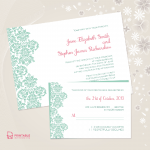Black Damask Invitation Kits