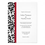 Black Damask Wedding Invitations