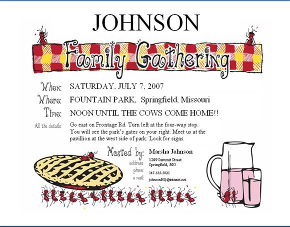 Black Family Reunion Invitations