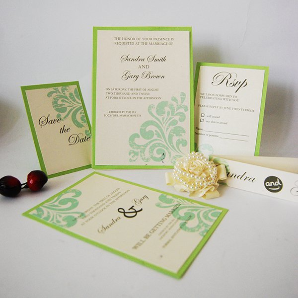 Black Ivory Wedding Invitation Kits