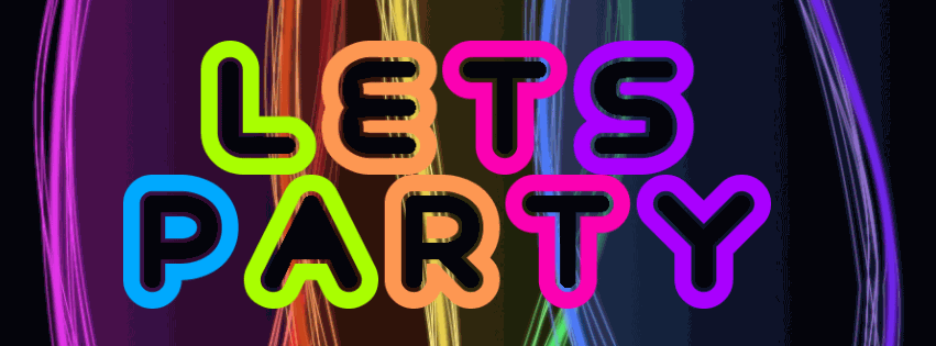Black Light Birthday Party Invitations