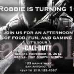Black Birthday Invitations