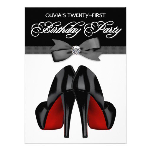 Black Tie Birthday Invitations