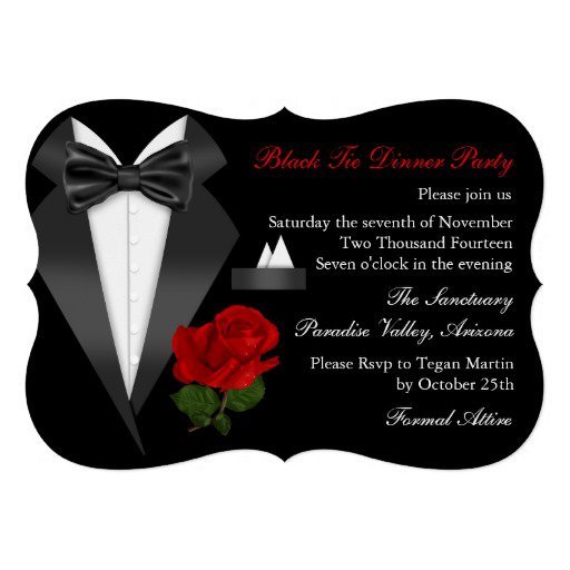 Black Tie Dinner Invitation