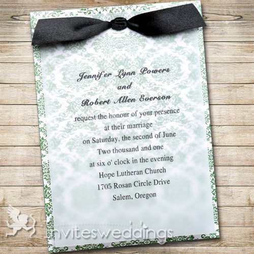 Black White And Blue Wedding Invitations