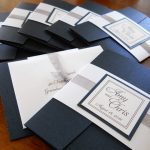White Pocket Wedding Invitations