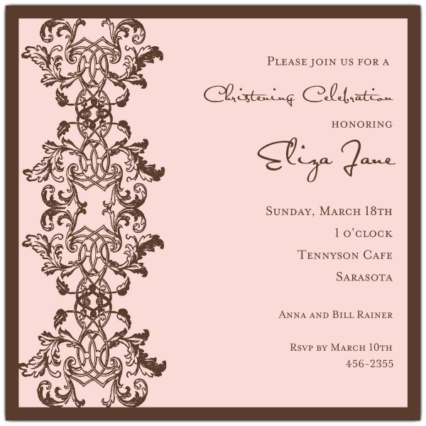 Blank Baptism Invitations Paper