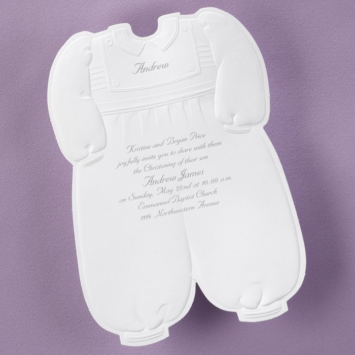 Blank Christening Invitations Boy