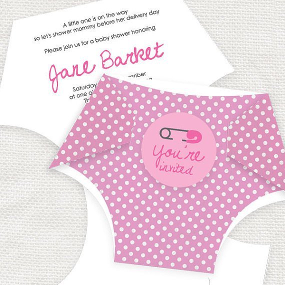 Blank Diaper Invitations