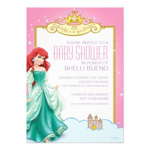 Blank Disney Princess Invitations