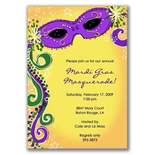 Blank Masquerade Invitations