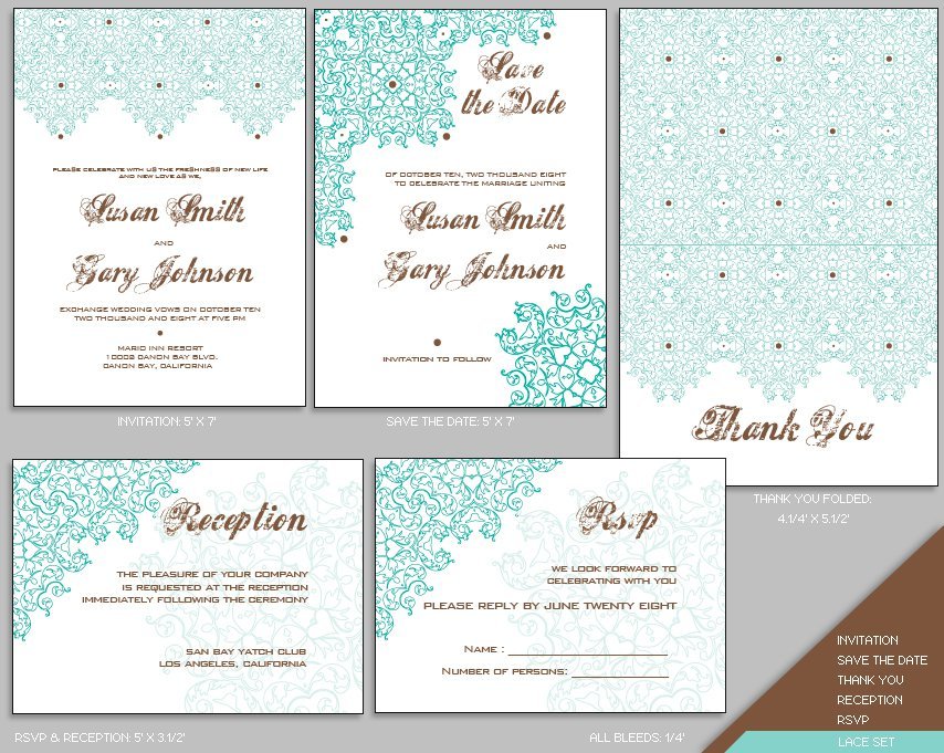 Blank Wedding Invitations