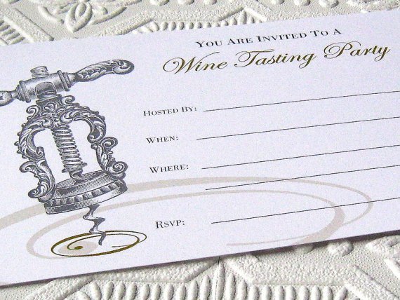 Blank Wine Tasting Invitation