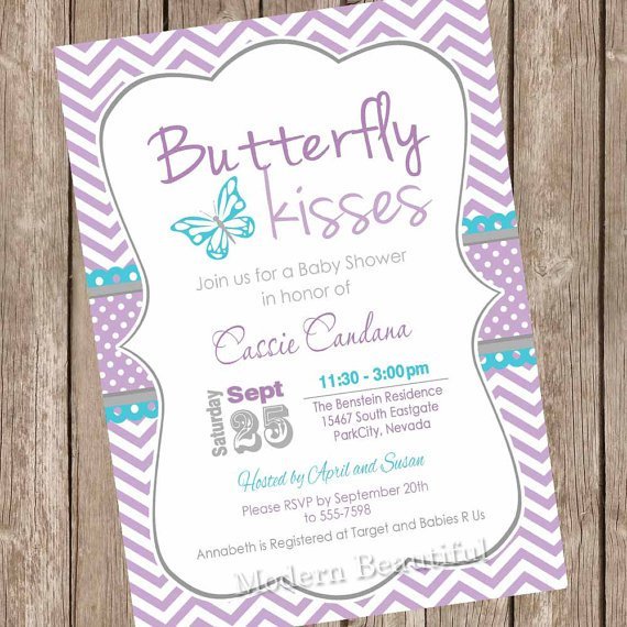 Blue And Silver Baby Shower Invitations