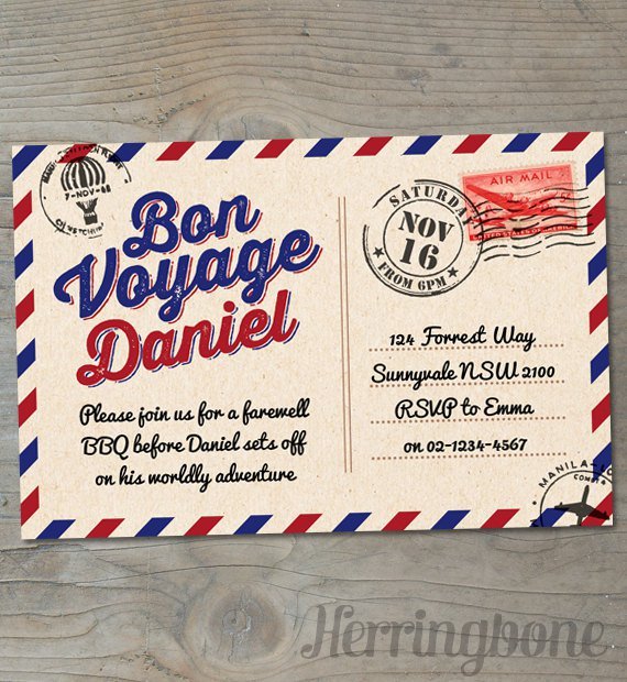 Bon Voyage Party Invitations