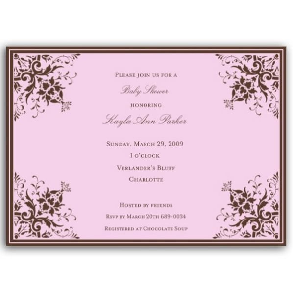 Borders Baby Shower Invitation