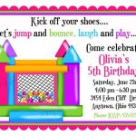 Bounce House Party Invitation Wording