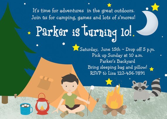 Boys Sleepover Invitation Wording