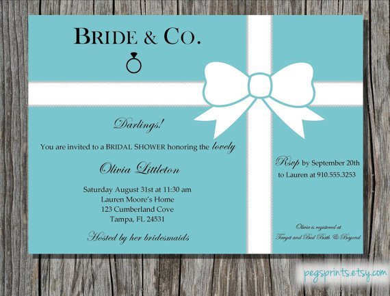 Breakfast At Tiffany Bridal Shower Invitation