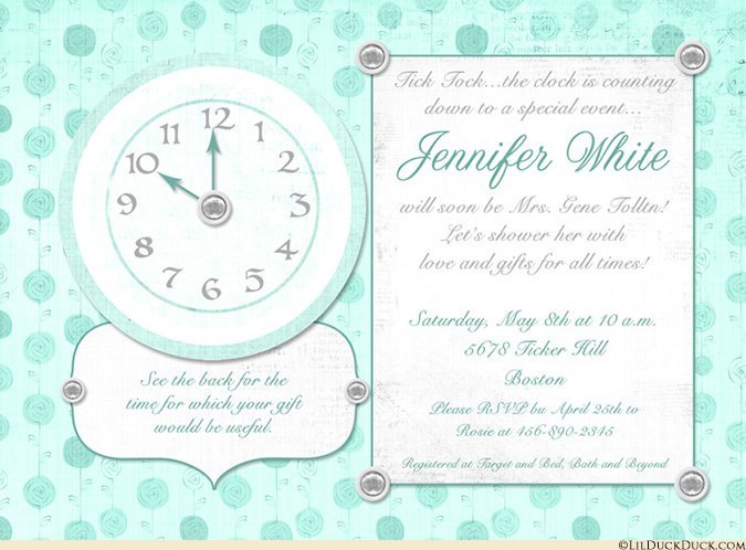 Bridal Shower Invitation Inserts