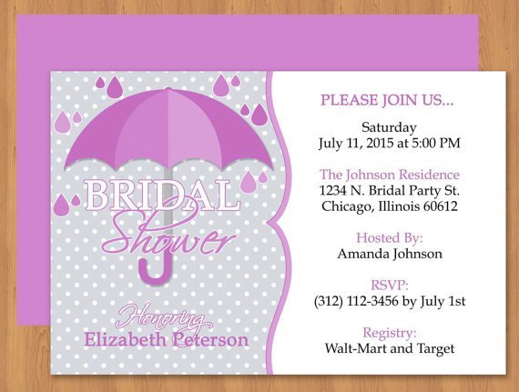 Bridal Shower Invitation Templates Microsoft Word